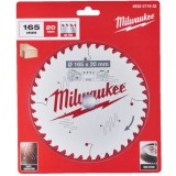 Milwaukee Körfűrészlap hordozható gépekhez (Fához) 165x20x1.6x40 ATB - 1 db - 4932471932