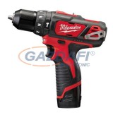 MILWAUKEE M12 BPD-402C kompakt ütvefúró-csavarozó töltővel és 2 db akkumulátorral