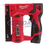 MILWAUKEE M12 BST-202X akkumulátoros tűzőgép töltővel és 2db akkumulátorral