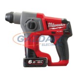 MILWAUKEE M12 CH-602X FUEL™ SDS kalapács töltővel és 2 db akkumulátorral