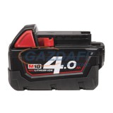 MILWAUKEE M18 B4 REDLITHIUM-ION akkumulátor, M18 rendszerhez 18 VDC, 4,0 Ah