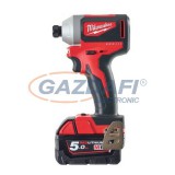 MILWAUKEE M18 CBLID-402C szénkefe nélküli ütvecsavarozó töltővel és 2 db akkumulátorral