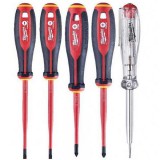 Milwaukee VDE Csavarhúzó 3 oldalú markolattal 5 darabos készlet - 4932478737