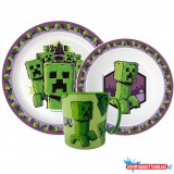 Minecraft The Movie étkészlet, micro műanyag szett bögrével 390 ml