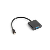 Mini Display VGA Adapter Lanberg AD-0006-BK Fekete 20 cm