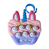 Mini Fast Push, interaktív pop it játék, kulcstartó, unikornis