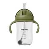 Mininor szívószálas itatópohár 330 ml - moha