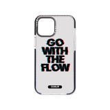 Mintás telefontok Flow iPhone 12 Pro Max YooUp átlátszó háttérrel fekete kerettel