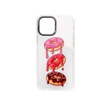 Mintás TPU telefontok Donut iPhone 12 Pro Max YooUp fekete