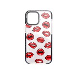 Mintás TPU telefontok Lips iPhone 12/12 Pro YooUp fekete