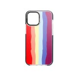 Mintás TPU telefontok Rainbow iPhone 12 Pro Max YooUp fekete