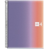 Miquelrius Aurora Provence A4 4x30 lap PP kockás spirálfüzet (A15294A987)