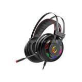 Miracle-X1 RGB (7.1, mikrofon, USB, hangerőszabályzó, nagy-párnás, 2.1m kábel, fekete) (RAMPAGE_31414)