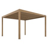 Mirpol LUXE elektromos pergola 4x4m fa LED világítással