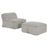 Mirpol Sponge kerti szivacsfotel puffal, bézs