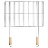 Mirpol Szögletes grillrács fa fogantyúval 69x60 cm