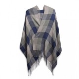 Miss Lulu Kockás kasmír hatású sál-szürke