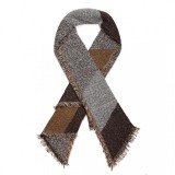 Miss Lulu Óriási kasmír hatású női sál-kávébarna