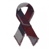 Miss Lulu Óriási kasmír hatású női sál-piros