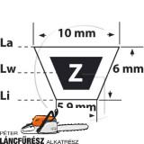 Mitsuboshi Szíj L 1194 Li / W 10 mm / Típus Z 47 / Ábra 1