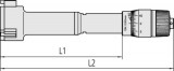 Mitutoyo Analóg kétponton mérő mikrométer 141-118, 200-1000 mm