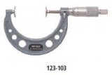 Mitutoyo Tárcsás mikrométer forgó orsóval 123-103, 50-75 mm