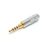 MK Audio JCK-403 3,5 mm 4 pólusú Jack dugó, fém ház
