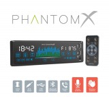 MNC Fejegység "PhantomX" - 1 DIN - 4 x 50 W - gesztusverzélés - BT - MP3 - AUX - USB