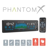 MNC Fejegység "PhantomX" - 1 DIN - 4 x 50 W - gesztusvezérlés - BT - MP3 - AUX - USB