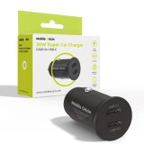 Mobile Origin 30W Super Car Charger CA20 - 2x USB-C Black MO-30WSCCH-CA20