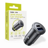 Mobile Origin Metal Car Charger 30W CA12 USB-C, USB-A Black MO-MCCH30W-CA12