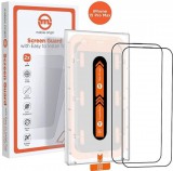 Mobile Origin Orange Screen Guard iPhone 15 Pro Max with easy applicator 2 pack SGA-F-I15PROMAX-2PK