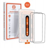 Mobile Origin Orange Screen Guard iPhone 15 Pro with easy applicator, 2 pack SGA-F-I15PRO-2PK