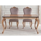 MobilSedia Cloe szögletes étkezőasztal tanganyika fa fedlappal