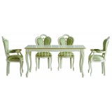 MobilSedia Giglio szögletes étkezőasztal tanganyika fa fedlappal, +50 cm hosszabbítható