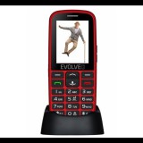 MOBILTELEFON készülék EVOLVEO EP-550 Easy Phone (Red) Nagy gomb és kijelző, vészhívó gomb! (11000615) (11000615) - Mobiltelefonok