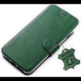 Mobiwear Apple iPhone 13 Mini zöld bőr flip tok - L_GRS (5903516900848)