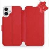 Mobiwear Apple iPhone 16 Plus piros bőr flip tok - L_RDS (5906511375406)