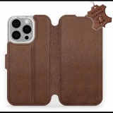 Mobiwear Apple iPhone 16 Pro barna bőr flip tok - L_BRS (5906511376939)
