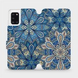 Mobiwear Flip case for mobile Samsung Galaxy A31 - V108P Blue mandala flowers (5903516227204)
