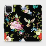 Mobiwear Flip case for Samsung Galaxy A12 - VD09S Birds and flowers (5903516613236)