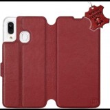 Mobiwear Flip case for Samsung Galaxy A40 - Dark Red - Leather - Dark Red Leather (5903226864324)