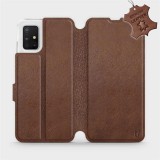 Mobiwear Flip case for Samsung Galaxy A51 - Brown - leather - Brown Leather (5903516122639)