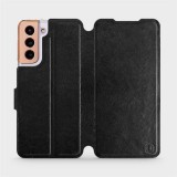 Mobiwear Flip case for Samsung Galaxy S21 5G in Black&Gray with grey interior (5903516615919)