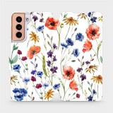 Mobiwear Flip case for Samsung Galaxy S21 - MP04S Meadow Flower (5903516769339)