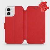 Mobiwear Flip mobile case Apple iPhone 12 - Red - leather - Red Leather (5903516374830)