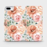 Mobiwear Flip mobile phone case Apple iPhone 8 Plus - MP02S Pastel flowers (5903516755905)