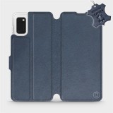 Mobiwear Flip mobile phone case Samsung Galaxy A41 - Blue - leather - Blue Leather (5903516174096)