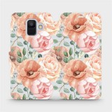 Mobiwear Flip mobile phone case Samsung Galaxy A6 2018 - MP02S Pastel flowers (5903516758647)