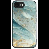 Mobiwear Glossy Apple iPhone 16e fényes tok - zöldes márvány (5906511838802)